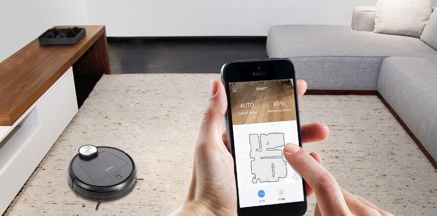 Aspirateur robot contrôlé par Wi-Fi