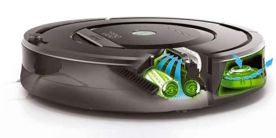 Kraftfull robotdammsugare