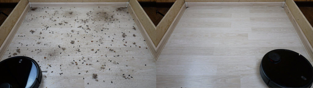 Laminato grindų sausas valymas