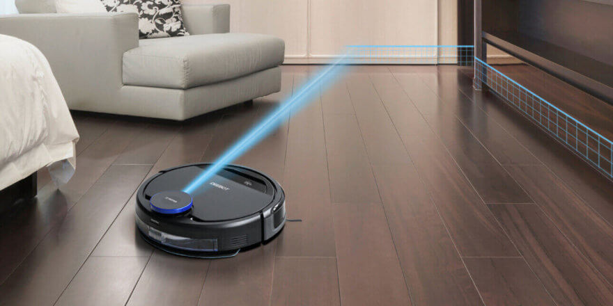 Robotas dulkių siurblys su lidaru