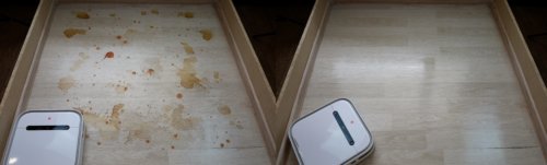 Sunkiai įveikiamų dėmių pašalinimo kokybė