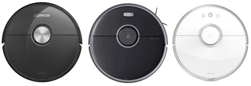 „Roborock S6“, „S5 Max“ ir „S5“ (vaizdas iš viršaus)