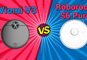 „Viomi V3“ ir „Roborock S6 Pure“ robotinių dulkių siurblių palyginimas