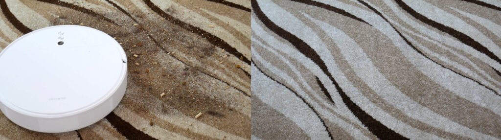 Dreame F9, nettoyage de tapis