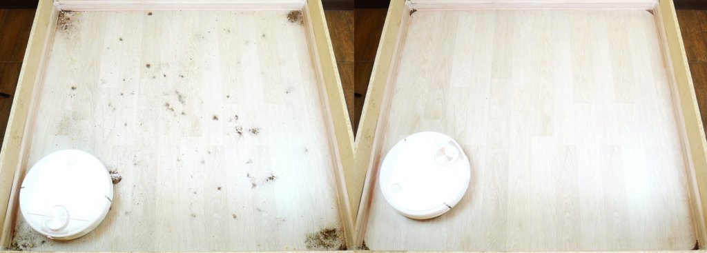 Laminuotų grindų sausas valymas (Viomi SE)