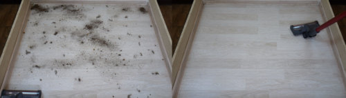 Recogida de residuos en suelos laminados