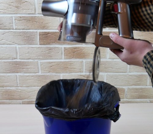 Vaciado del depósito de polvo