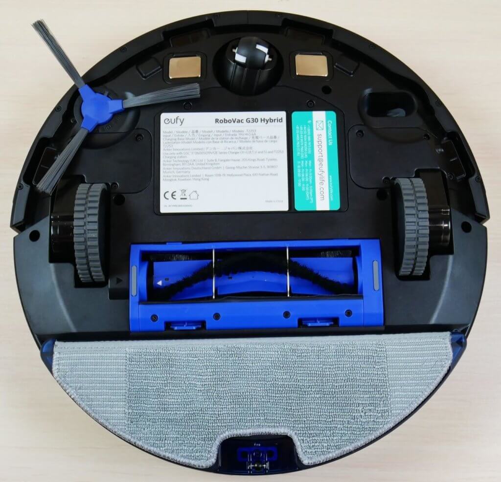 „Eufy RoboVac G30 Hybrid“ apatinis vaizdas