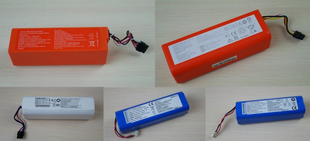 Xiaomi robot vacuum cleaner batteries