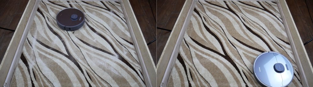 Acumulación de arena en la alfombra Dreame