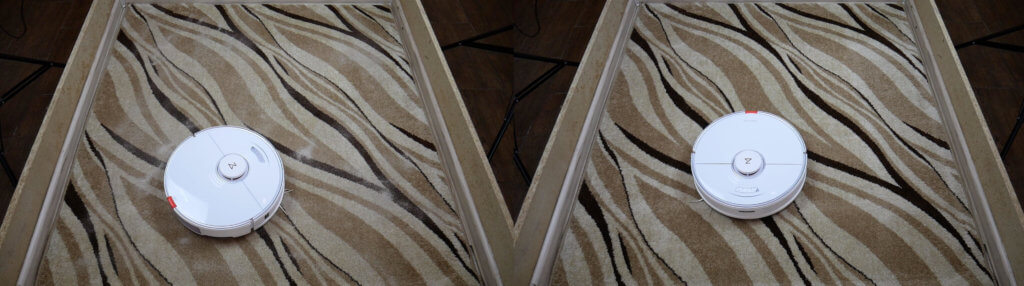 Recolección de arena en la alfombra Roborock