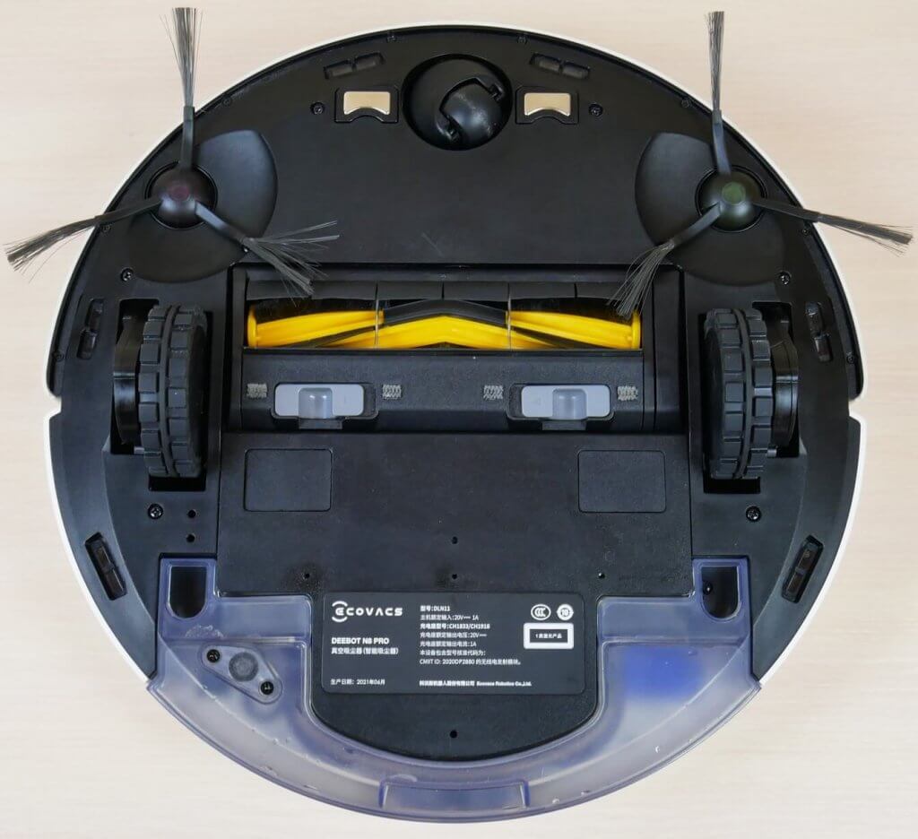 „Ecovacs Deebot OZMO N8 PRO“ dulkių siurblys, vaizdas iš apačios