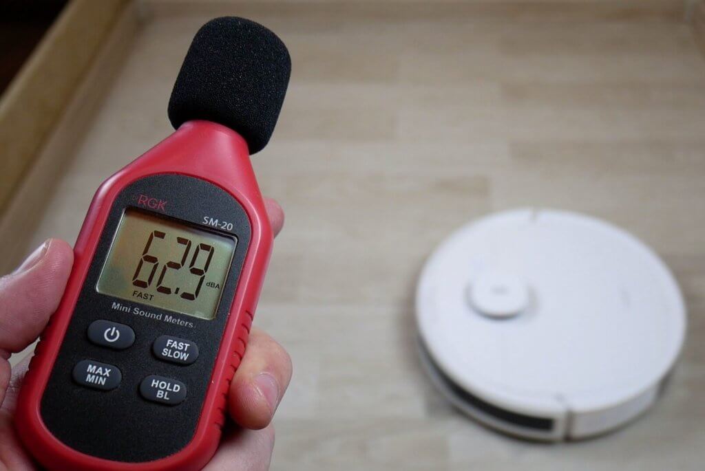 Roboto dulkių siurblio triukšmo lygis