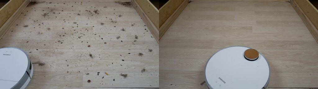 „Samsung Jet Bot+“, laminuotų grindų valymas