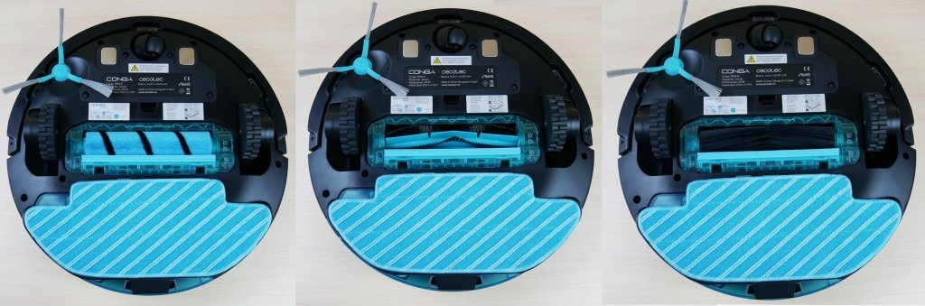 Vaizdas iš apačios su audiniu ir įvairiais šepečiais