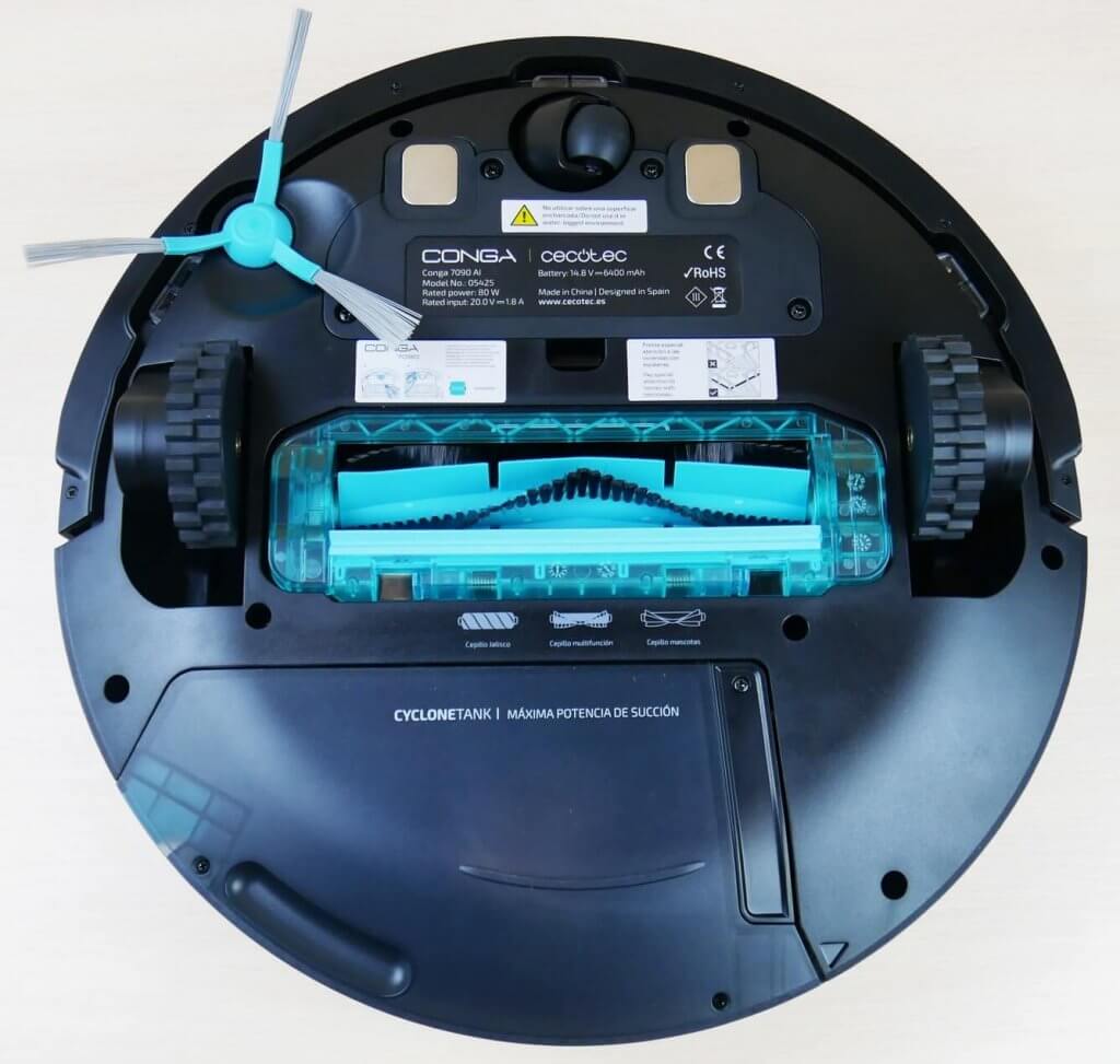 Cecotec Conga 7090 IA, vaizdas iš apačios