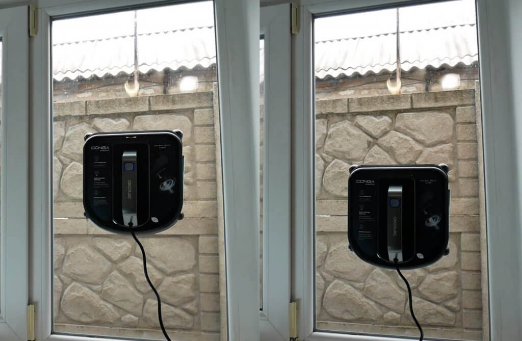 Robotų langų valymo kokybė