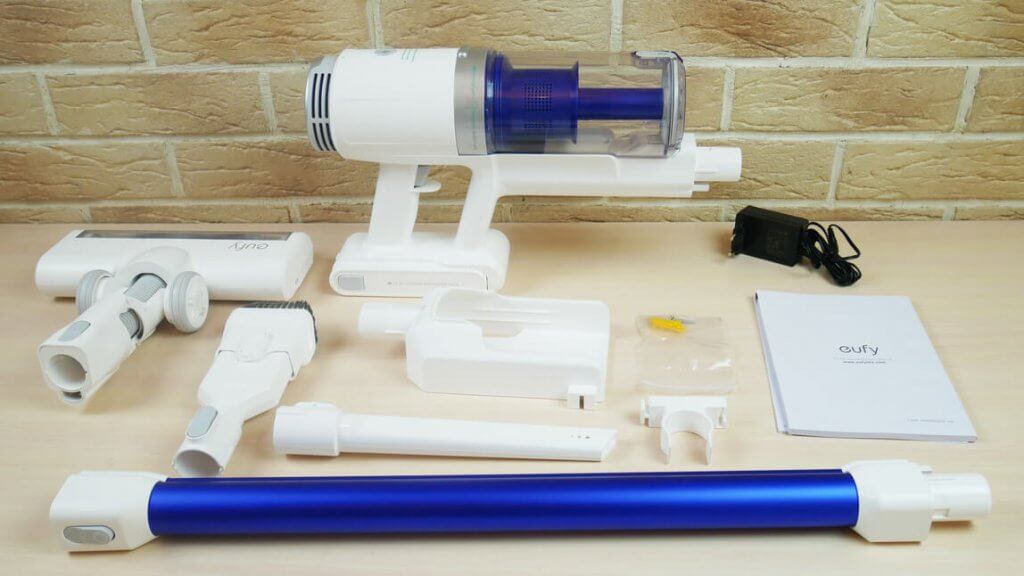 „Eufy HomeVac S11“ pakuotės turinys