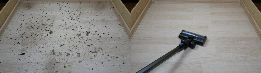 Šiukšlių surinkimas ant laminato grindų