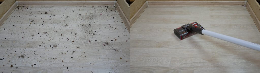 Šiukšlių surinkimas ant laminato grindų