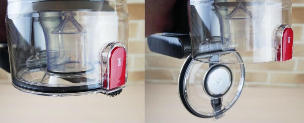 Dulkių surinktuvo ištuštinimas