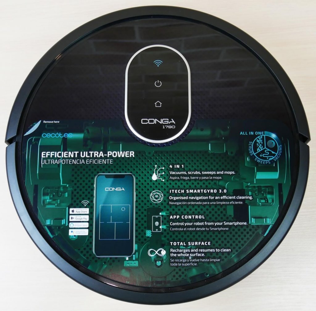 Cecotec Conga 1790 Ultra, vaizdas iš viršaus