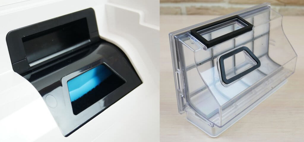 Dvi skylės šiukšlėms į dulkių surinktuvą krauti