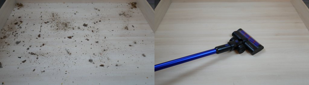 Recogida de residuos en suelos laminados