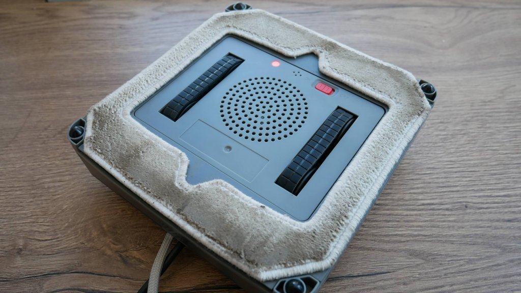 El estado de la servilleta después de lavar las ventanas.