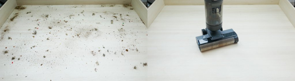 Recogida de residuos en suelos laminados