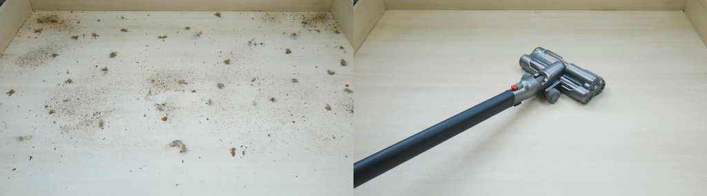 Recogida de residuos en suelos laminados