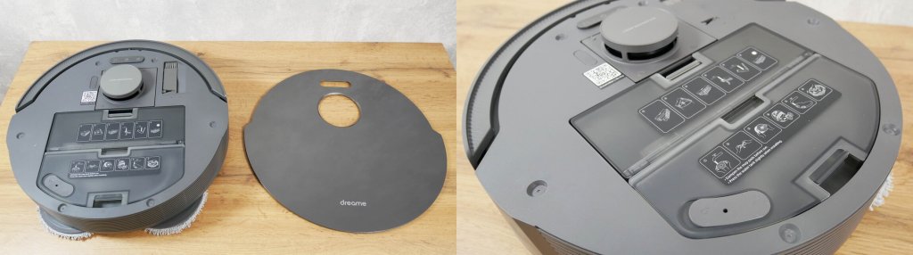 Dreame Bot L10s Pro: konteinerio išdėstymas
