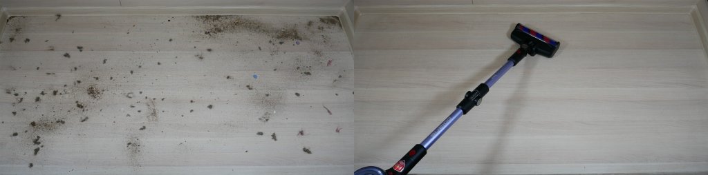 Recogida de residuos en suelos laminados