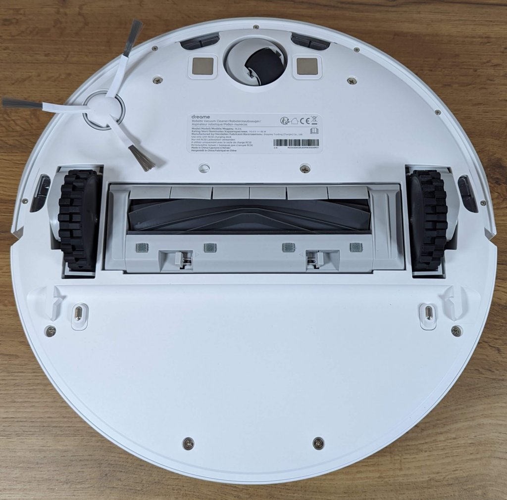 „Dreame Bot D10s“: vaizdas iš apačios