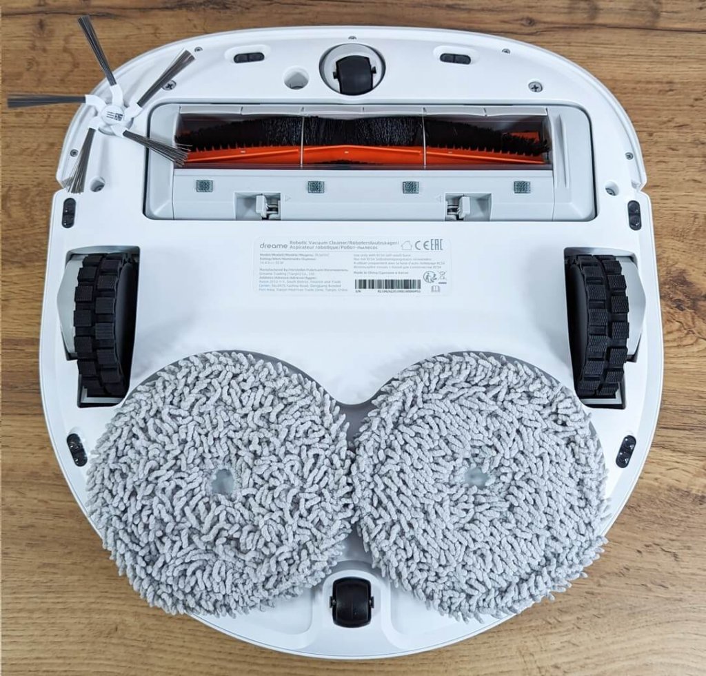 „Dreame Bot W10 Pro“: vaizdas iš apačios