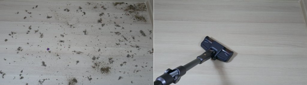 Recogida de residuos en suelos laminados