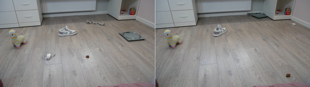 Objektų atpažinimas ant grindų