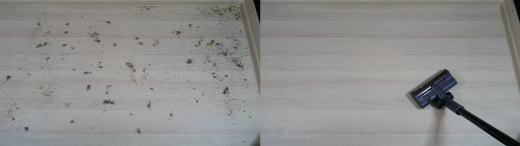 Recogida de residuos en suelos laminados