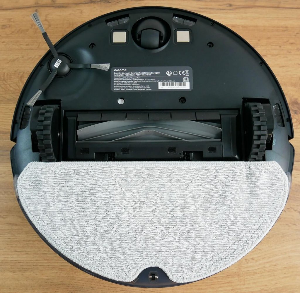 „Dreame Bot D10s Pro“: vaizdas iš apačios