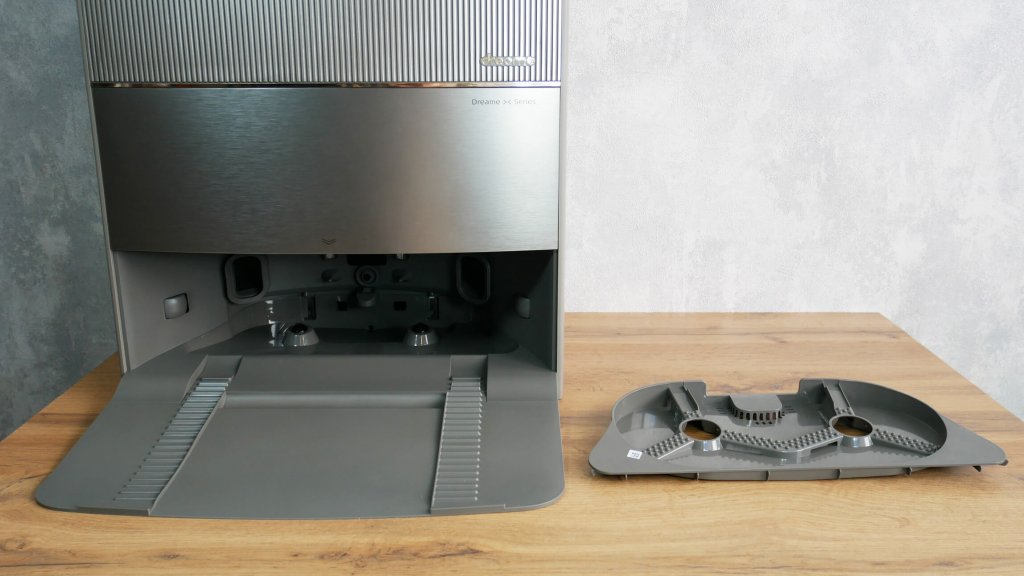 „Dreame Bot X10 Pro“: nuimamas dėklas stotelėje