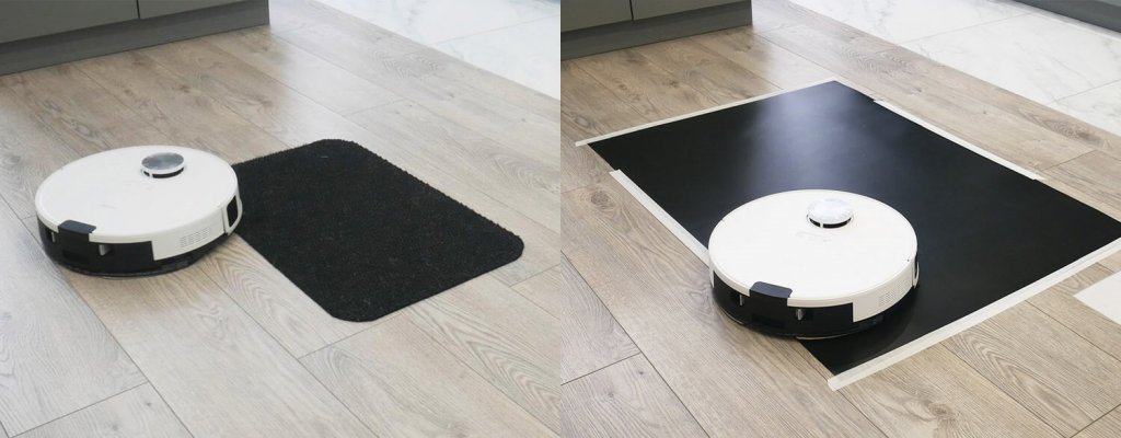 Midea M9: Važiavimas juodais paviršiais