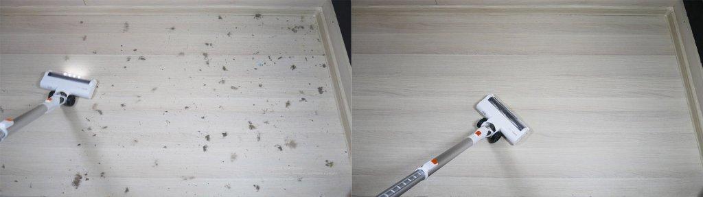 Lydsto V9: Recogida de residuos en suelos laminados