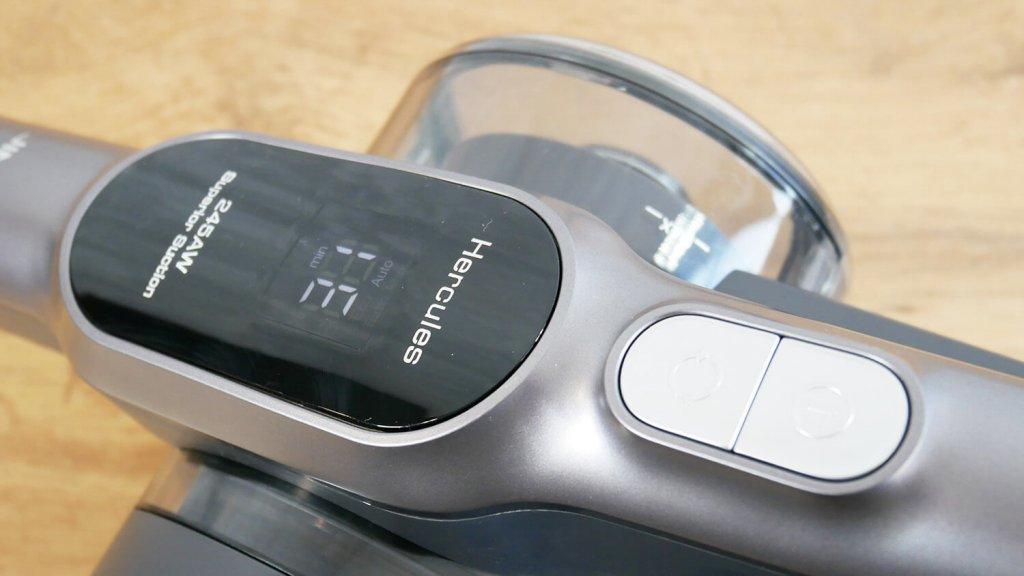 „Jimmy H10 Flex“: ekranas ir valdymo skydelis