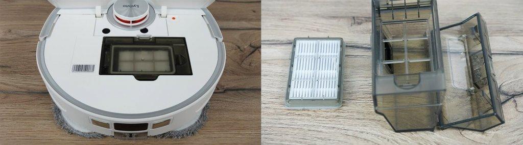 Xiaomi Lydsto W2 Edge: Ubicación del depósito de polvo