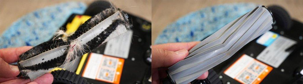 iLIFE L100: Skirtingų šepečių būklė po valymo