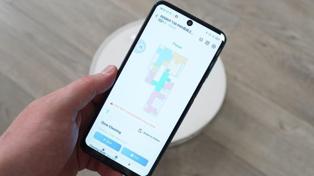 „Ecovacs Deebot T30 PRO“: valdymas programėle