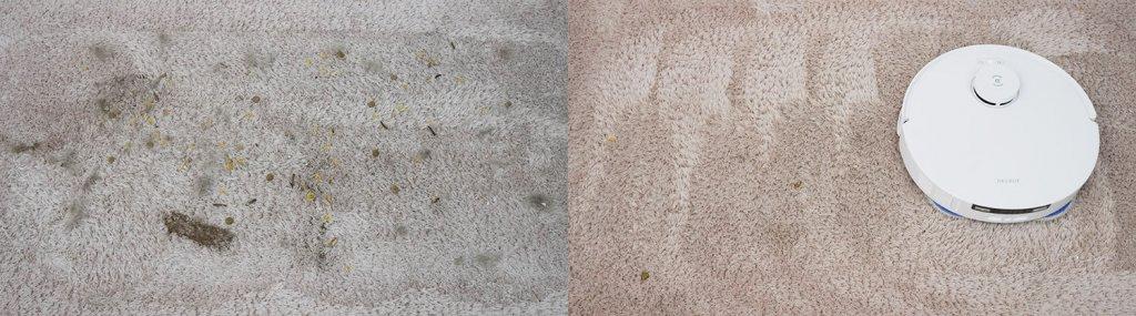 „Ecovacs Deebot T30 PRO“: vidutinio plauko kilimų valymas