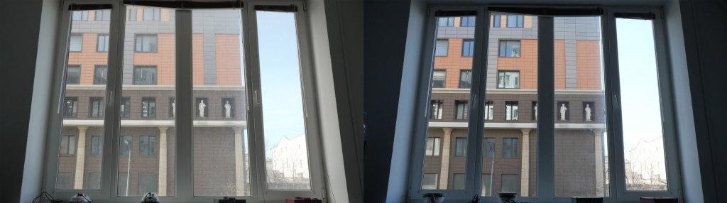 Langų palyginimas prieš ir po