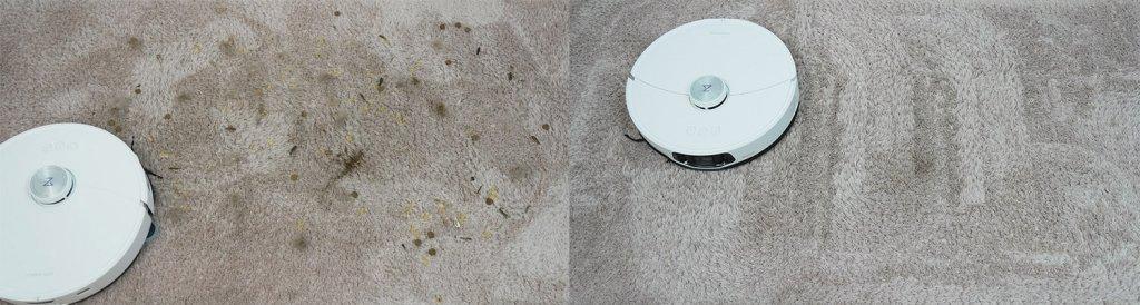 „Roborock S8 MaxV Ultra“: kilimų valymas