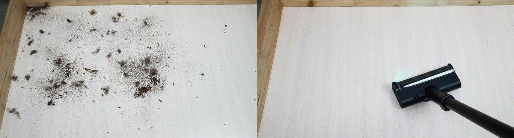 Dreame Z30: Šiukšlių surinkimas ant laminuotų grindų